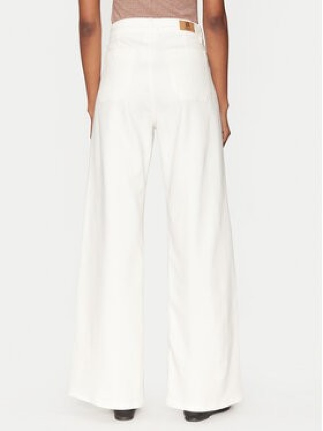 Marella Spodnie palazzo Samovar 2515131201 Écru Regular Fit