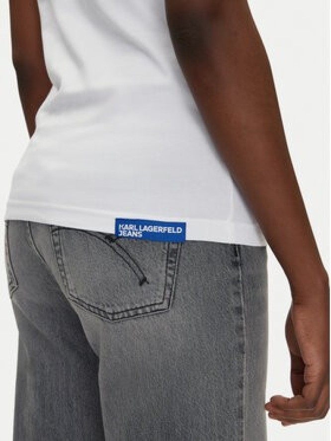 Karl Lagerfeld Jeans T-Shirt A2W17097 Biały Regular Fit