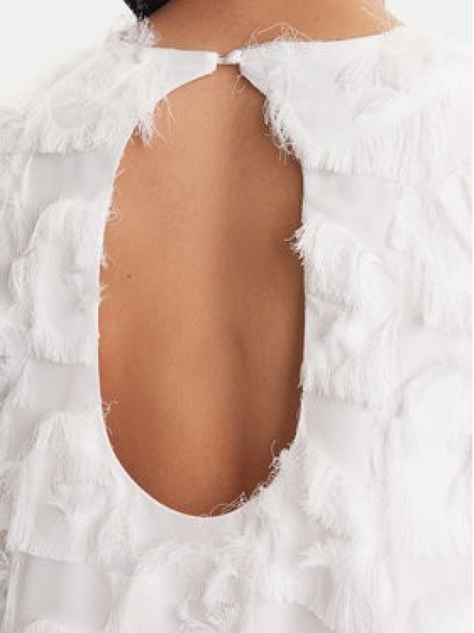 YAS Sukienka koktajlowa 26038226 Biały Loose Fit