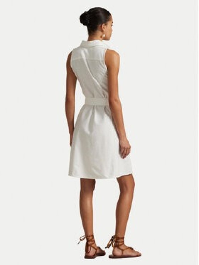 Polo Ralph Lauren Sukienka koszulowa 211906437001 Biały Regular Fit