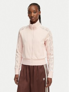 adidas Bluza Firebird Lace KC6450 Różowy Slim Fit
