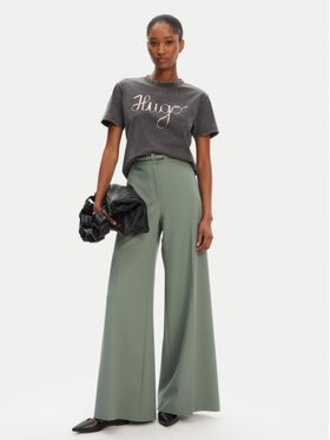 HUGO T-Shirt Damacia_5 50544868 Czarny Regular Fit