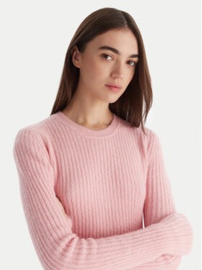 Patrizia Pepe Sukienka dzianinowa 2A2996 K294 Różowy Regular Fit