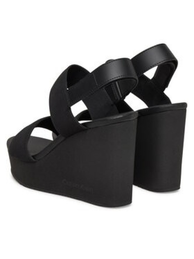 Calvin Klein Jeans Sandały Wedge Sandal Webbing In YW0YW01790 Czarny