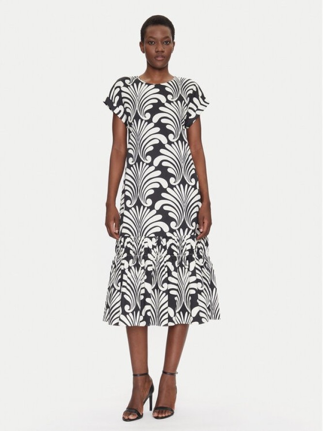 Luisa Spagnoli Sukienka codzienna Passito 541798 Czarny Regular Fit