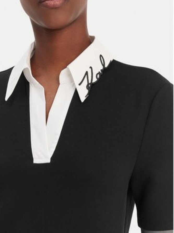 KARL LAGERFELD Sukienka codzienna B1W13029 Czarny Regular Fit