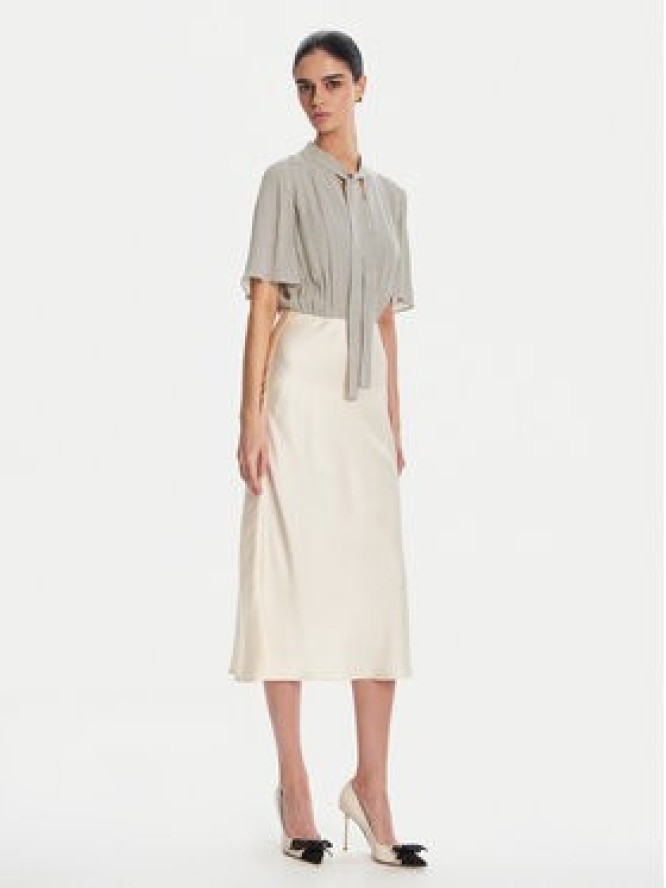 Elisabetta Franchi Sukienka koktajlowa AB85752E2 E84 Beżowy Regular Fit