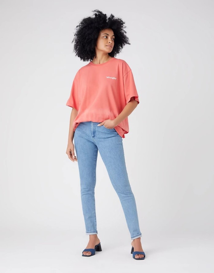 WRANGLER HIGH RISE SKINNY DAMSKIE SPODNIE JEANSOWE CALI BLUE W27HXR414 112145963