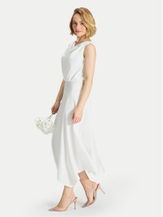 Swing Sukienka koktajlowa 5AJ16500 Biały Regular Fit