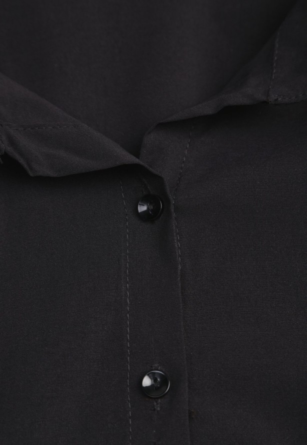 Czarna Koszula na Guziki Jejorra