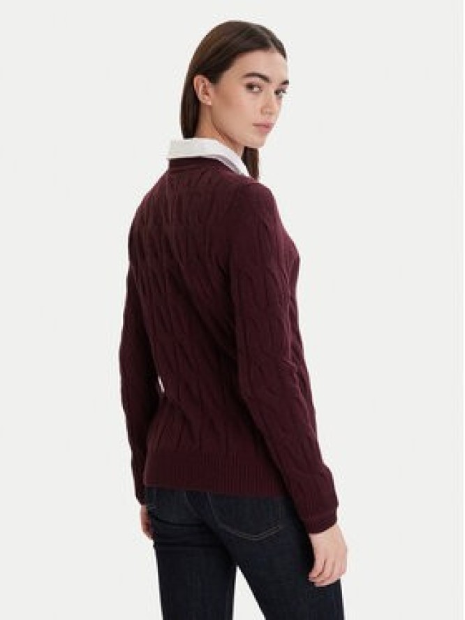 Tommy Hilfiger Sweter WW0WW43586 Bordowy Regular Fit