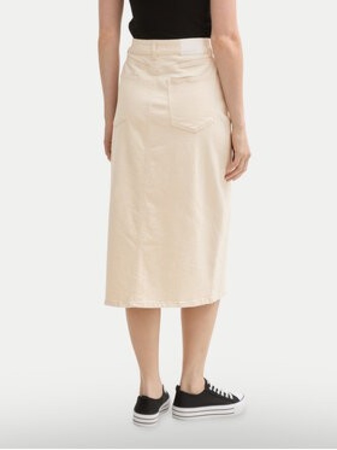 Tom Tailor Denim Spódnica jeansowa 1045506 Beżowy Regular Fit