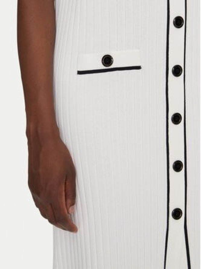 Luisa Spagnoli Sukienka dzianinowa Candelotto 100004 Écru Regular Fit