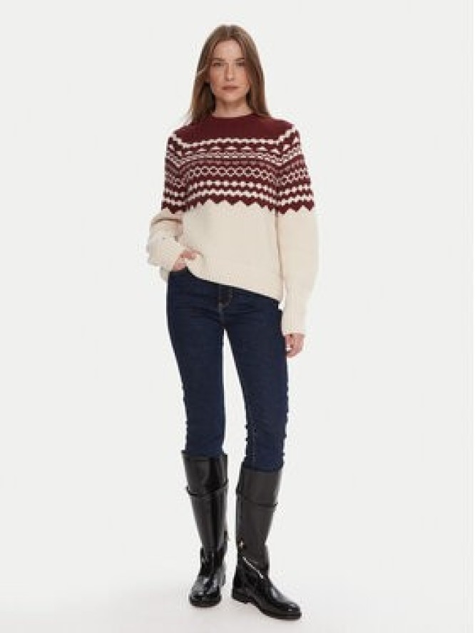 Barbour Sweter LKN1684MI11 Écru Regular Fit