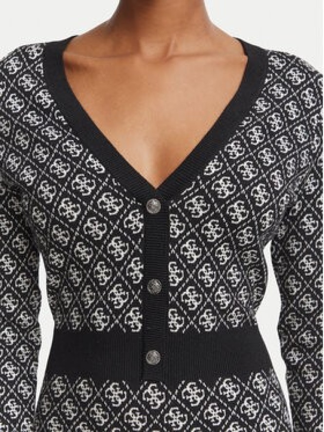 Guess Sukienka dzianinowa W6BK23 Z1422 Czarny Slim Fit
