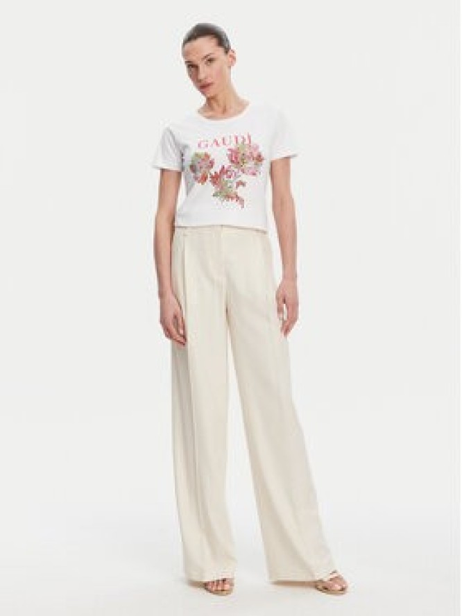 Gaudi T-Shirt 511BD64036 Biały Regular Fit