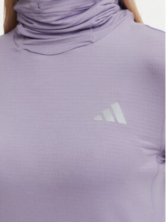 adidas Bluza techniczna Adi365 Running Essentials Winterized KV4284 Fioletowy jasny Slim Fit
