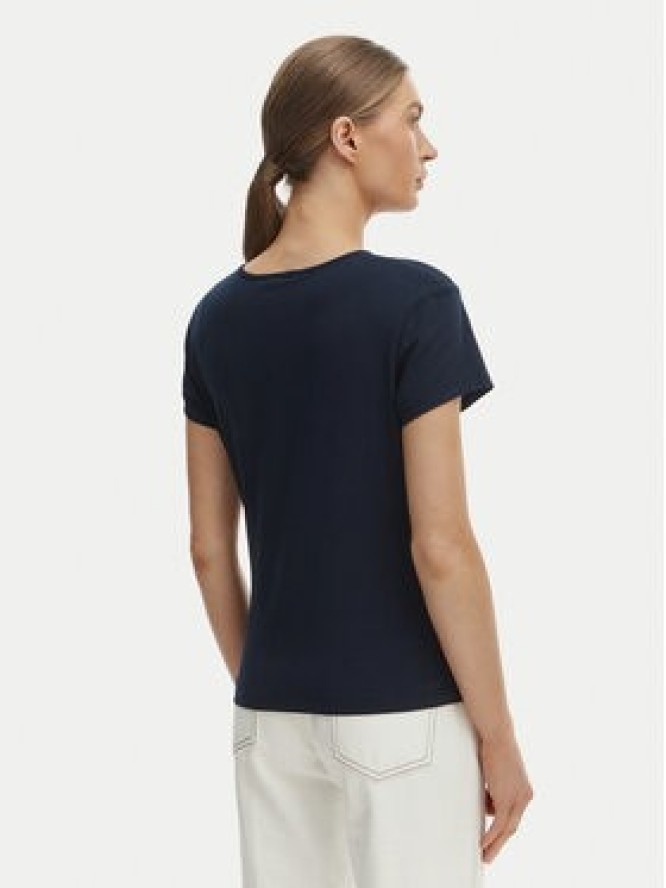 Tommy Hilfiger T-Shirt WW0WW48710 Granatowy Slim Fit