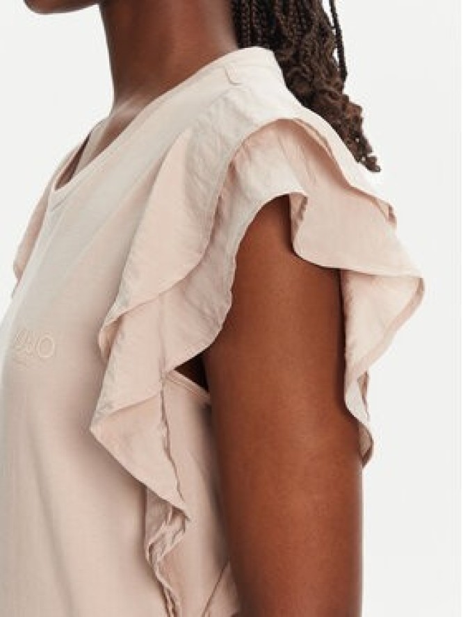 Liu Jo Sport T-Shirt TA5178 J5904 Beżowy Regular Fit