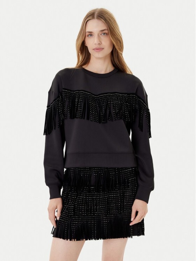 DKNY Bluza P5GH7XQE Czarny Relaxed Fit