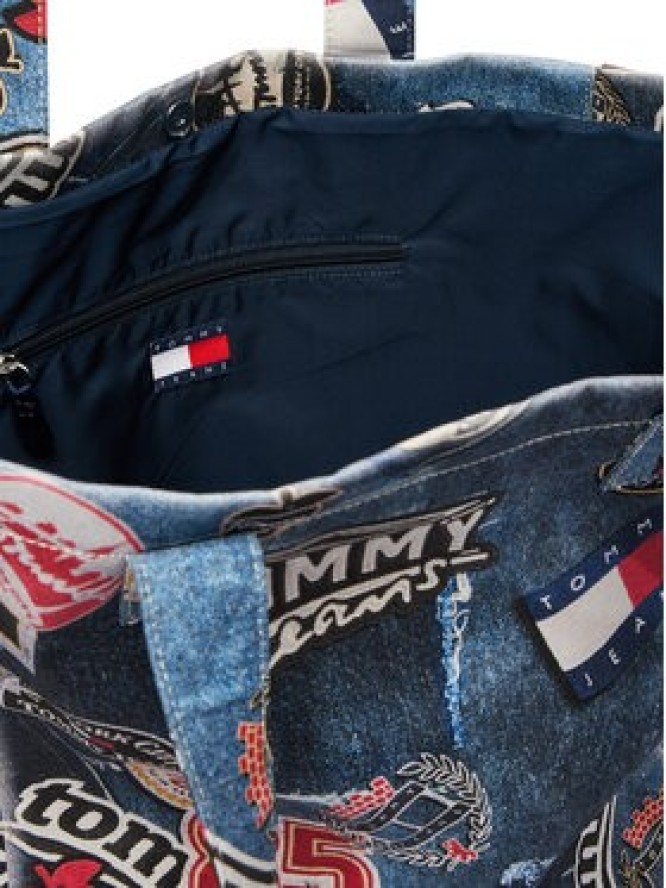 Tommy Jeans Torebka Tjw Bodega Trompe L'Oeil Tote AW0AW19304 Granatowy