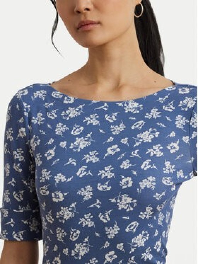 LAUREN RALPH LAUREN Bluzka 200976991001 Niebieski Slim Fit