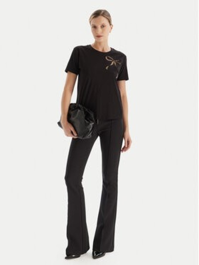 TWINSET T-Shirt 252TT2312 Czarny Regular Fit