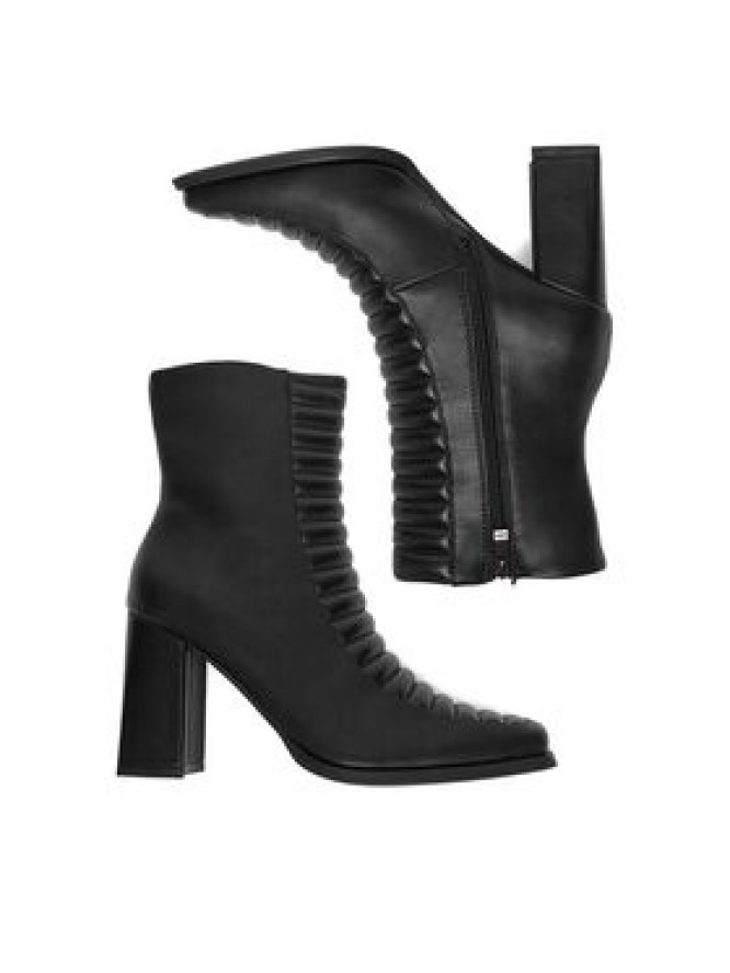 DeeZee Botki 7366 5-BLACK PU Czarny