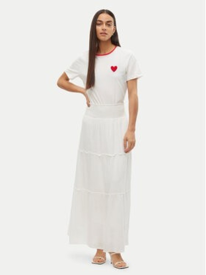 Vero Moda Spódnica maxi Keeley 10316487 Biały Regular Fit