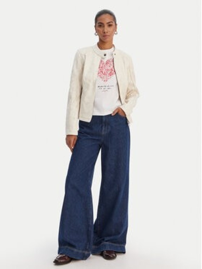 Desigual Kurtka przejściowa 26SWEW10 Biały Regular Fit