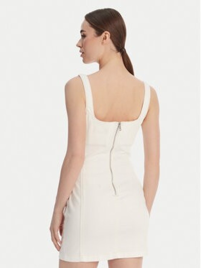 Guess Jeans Sukienka jeansowa W6GK00 D7871 Écru Regular Fit