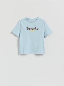 T-shirt z nadrukiem - jasnoturkusowy