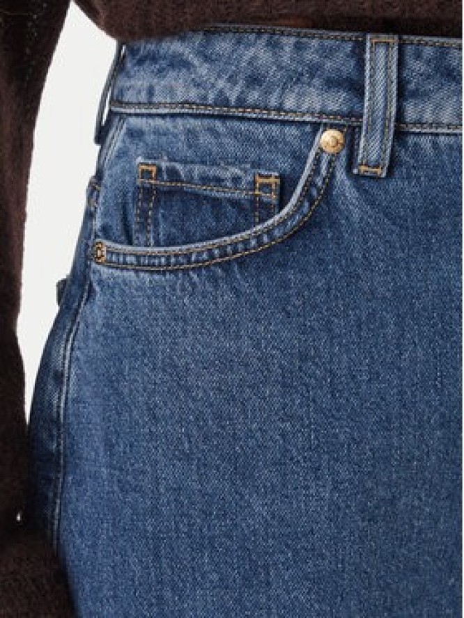 HUGO Jeansy Gimine 50563510 Granatowy Wide Leg