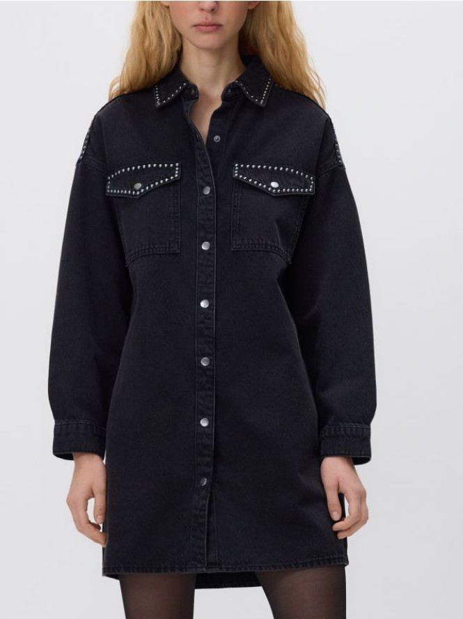 Jeansowa sukienka - czarny