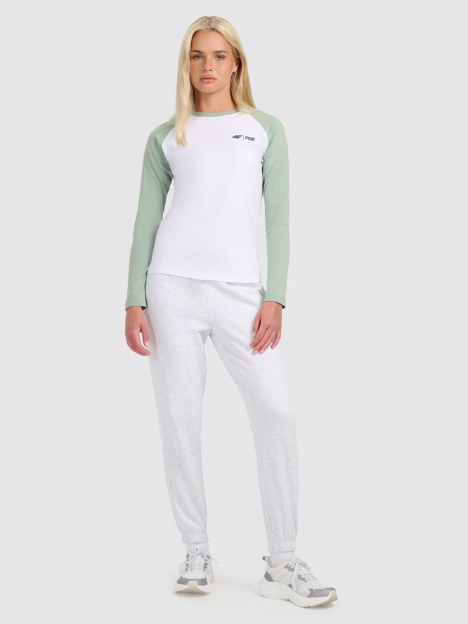 4F Longsleeve regular damski - zielony S