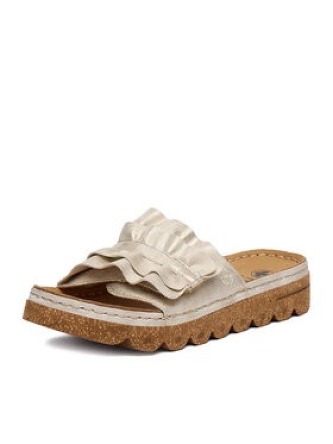 Rieker Klapki CEO-V8763-60 Złoty