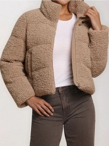 Kurtka teddy - brązowy