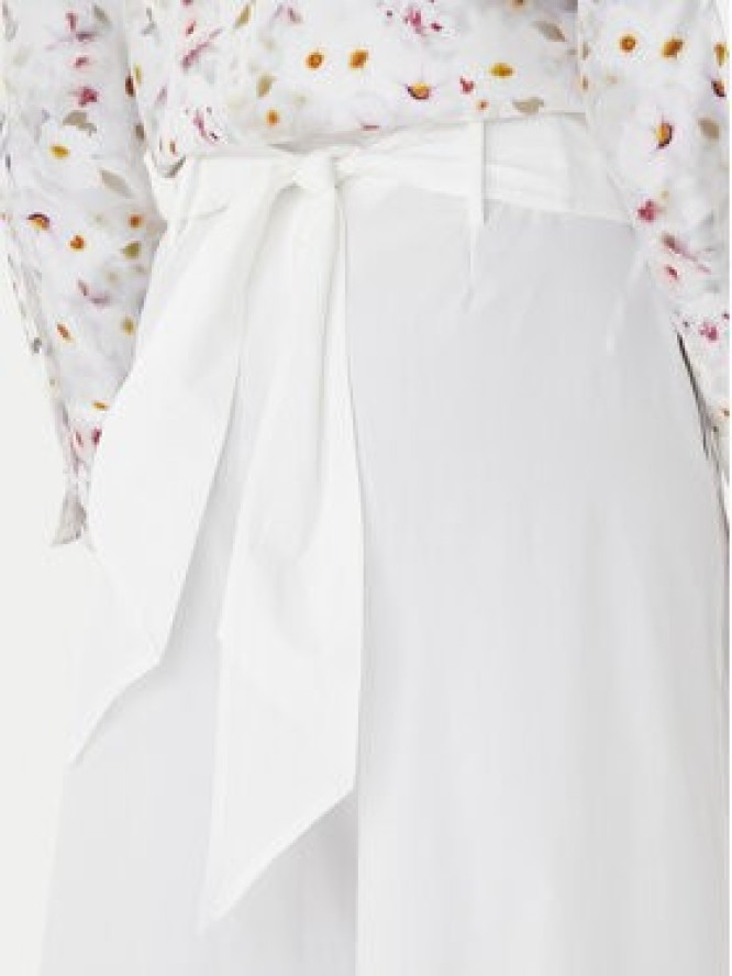Marella Spodnie materiałowe Gala 2613131122 Biały Wide Leg