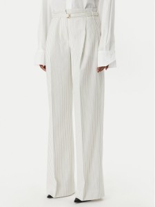 HUGO Spodnie materiałowe Hejuly 50559202 Biały Loose Fit