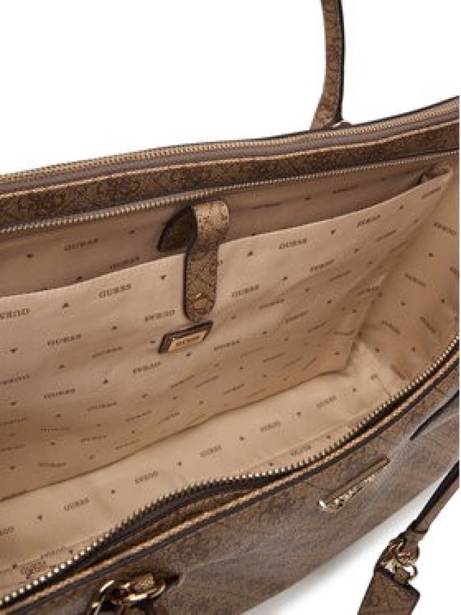 Guess Torebka Marissa Logo HWSG24 82240 Brązowy jasny
