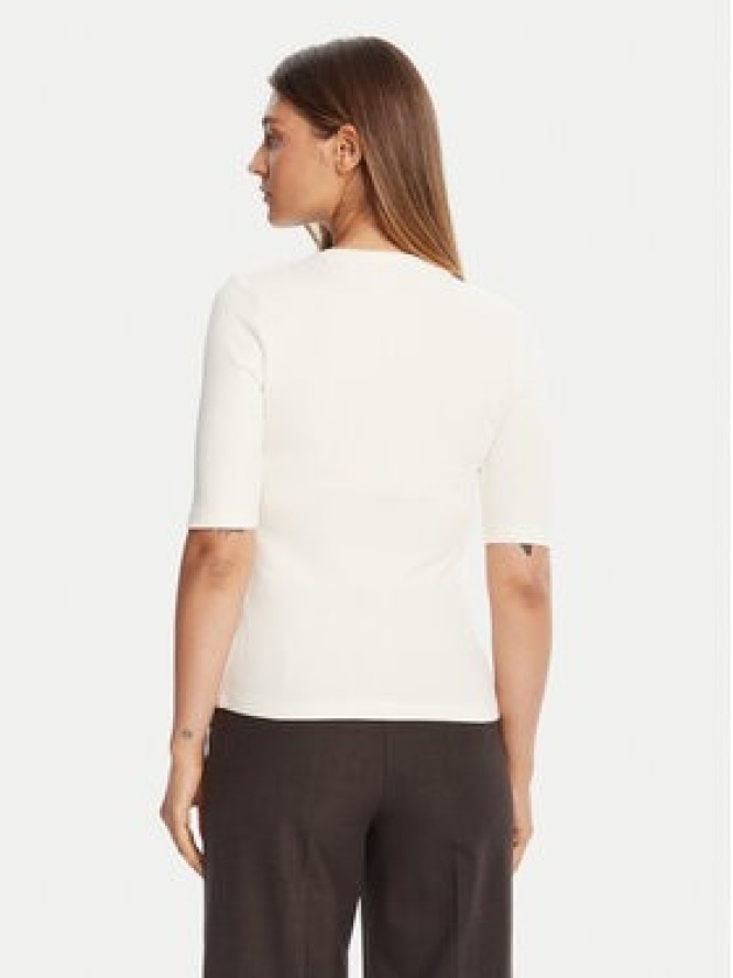 Tommy Hilfiger Bluzka WW0WW47308 Écru Slim Fit