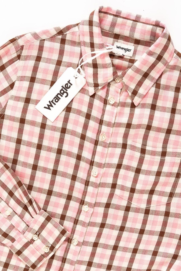 KOSZULA WRANGLER 1 PKT SHIRT CAMEO PINK W5241M1Y2 112129364