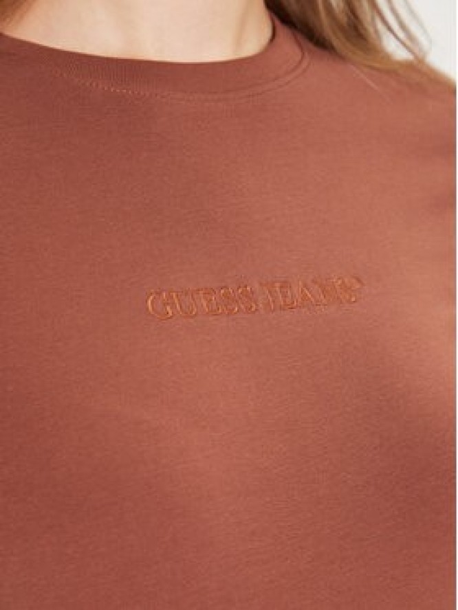 Guess Jeans Bluzka W4YI22 J1314 Brązowy Slim Fit