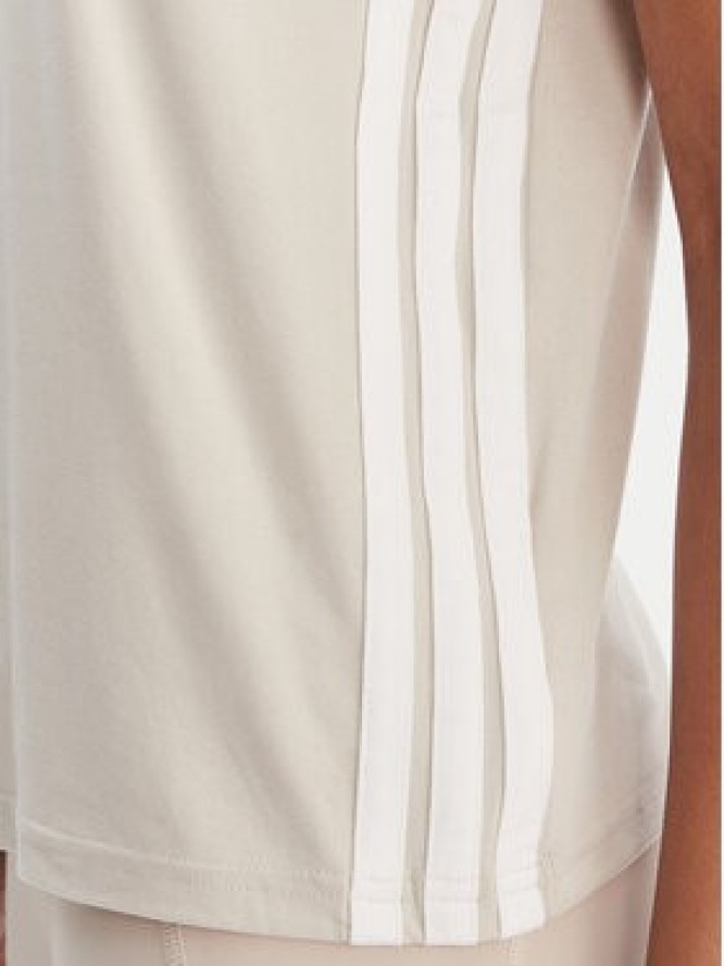 adidas Koszulka techniczna Train Essentials 3-Stripes Workout JD6530 Beżowy Regular Fit