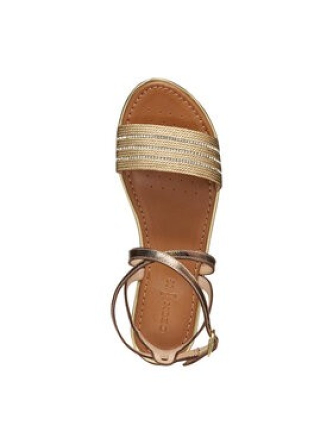 Geox Sandały D Sozy Plus D55DQF 02JN0 C2E2L Złoty