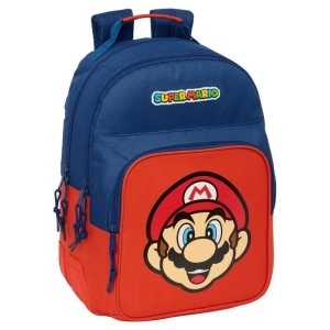 Plecak z podwójną przednią kieszenią Safta Super Mario Bros Mamma Mia