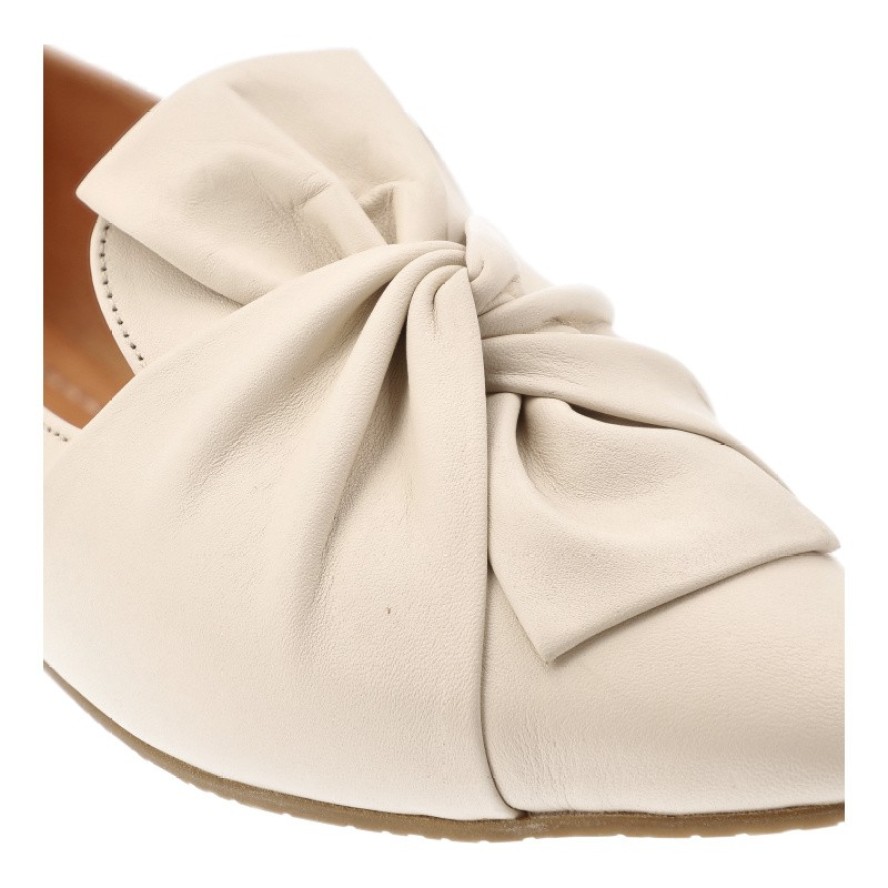 Beżowe Baleriny Ravini Eleganckie Obuwie Damskie