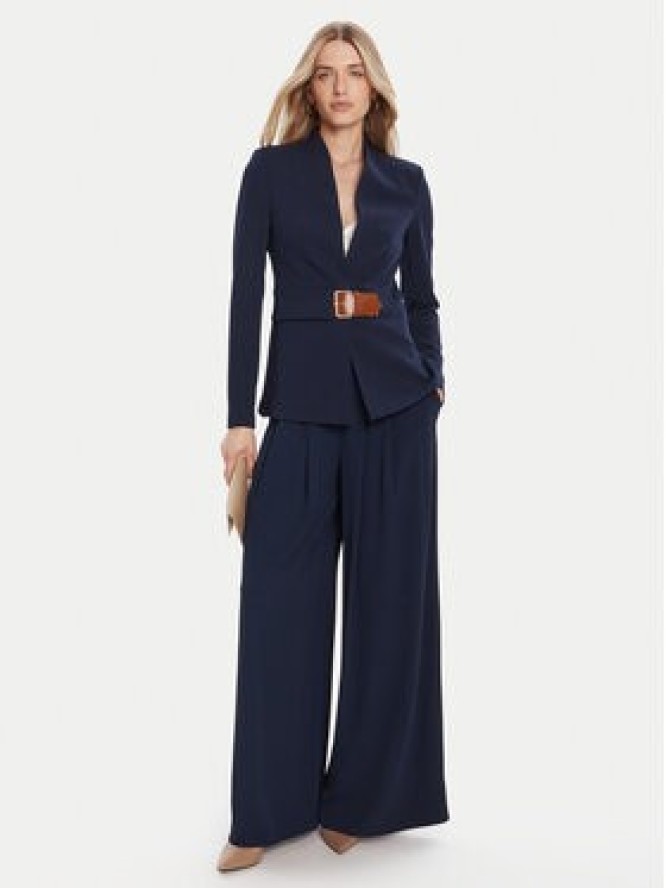 Rinascimento Spodnie palazzo CFC0125495003 Granatowy Wide Leg