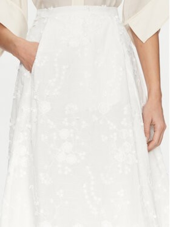 Munthe Spódnica trapezowa Fiamma 251122225125 Écru Regular Fit