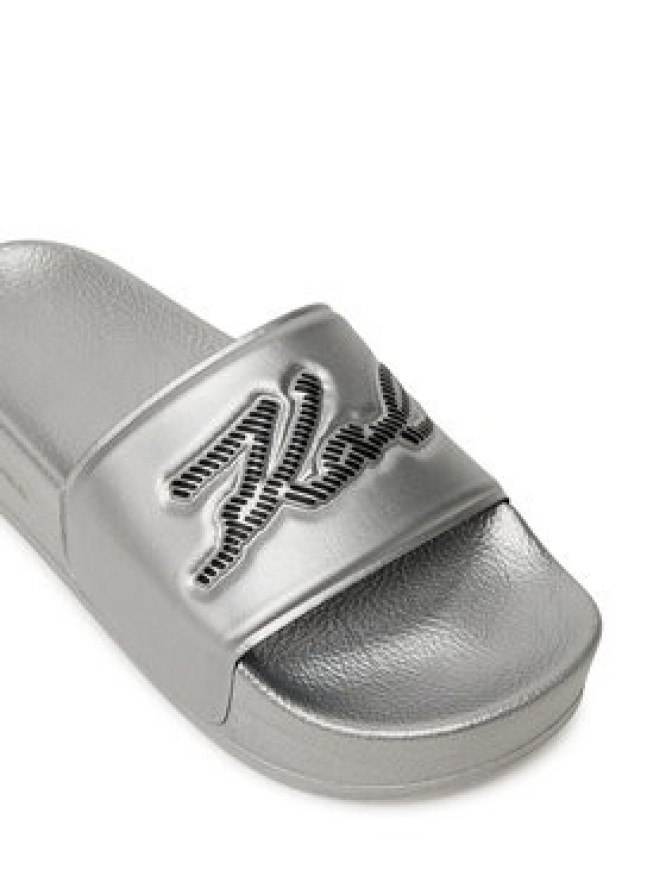 KARL LAGERFELD Klapki Kondo Maxi KL80872 Srebrny